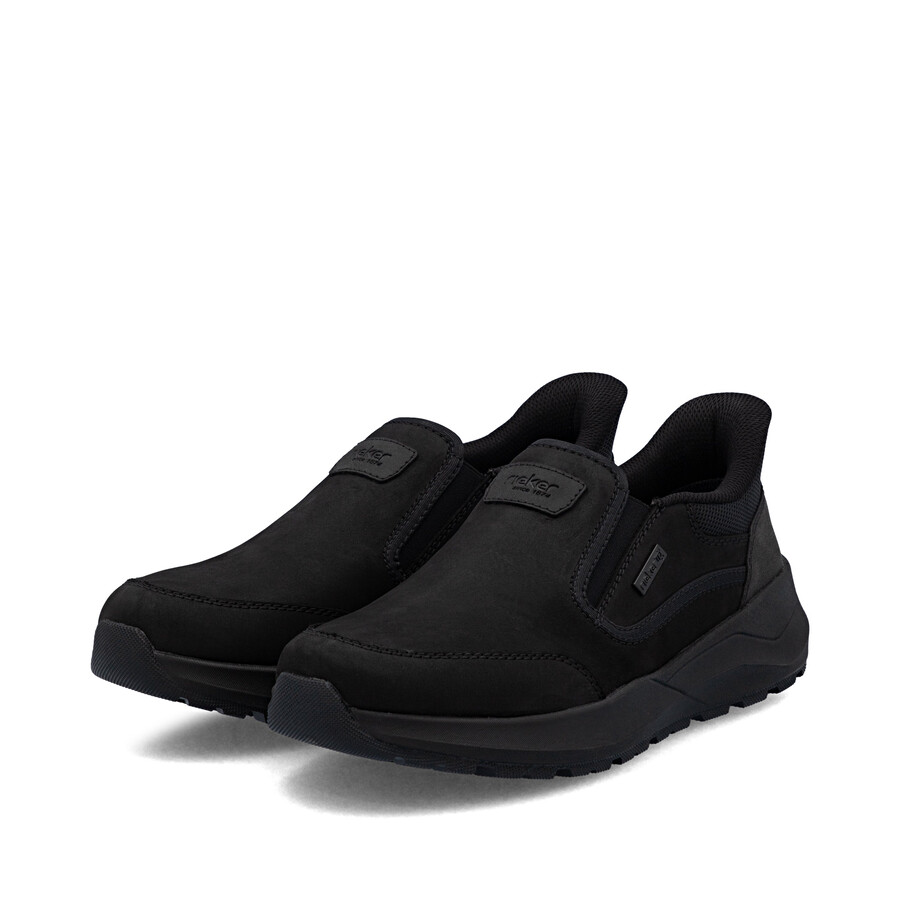 zapatos negros con elástico para hombre rieker 06052-00