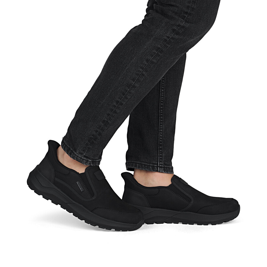 zapatos negros con elástico para hombre rieker 06052-00