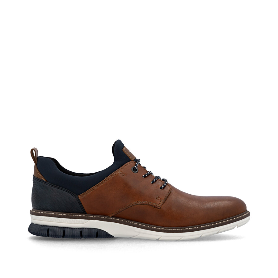 zapatos marrones con elástico para hombre rieker 14454-22