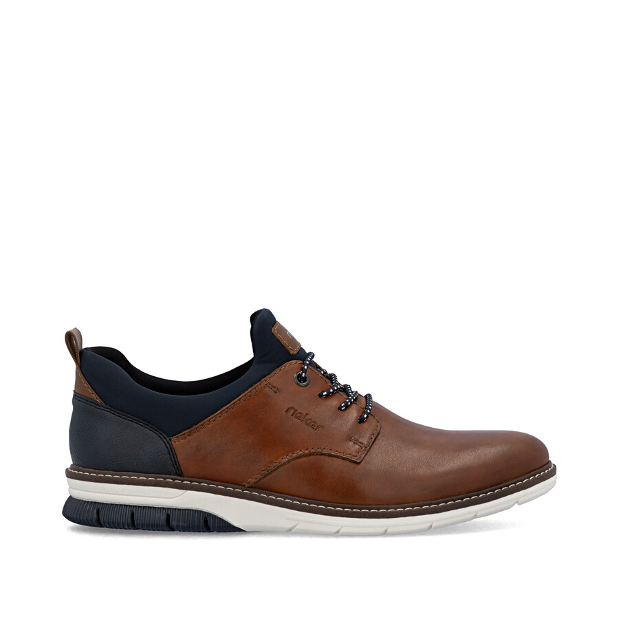 zapatos marrones con elástico para hombre rieker 14454-22