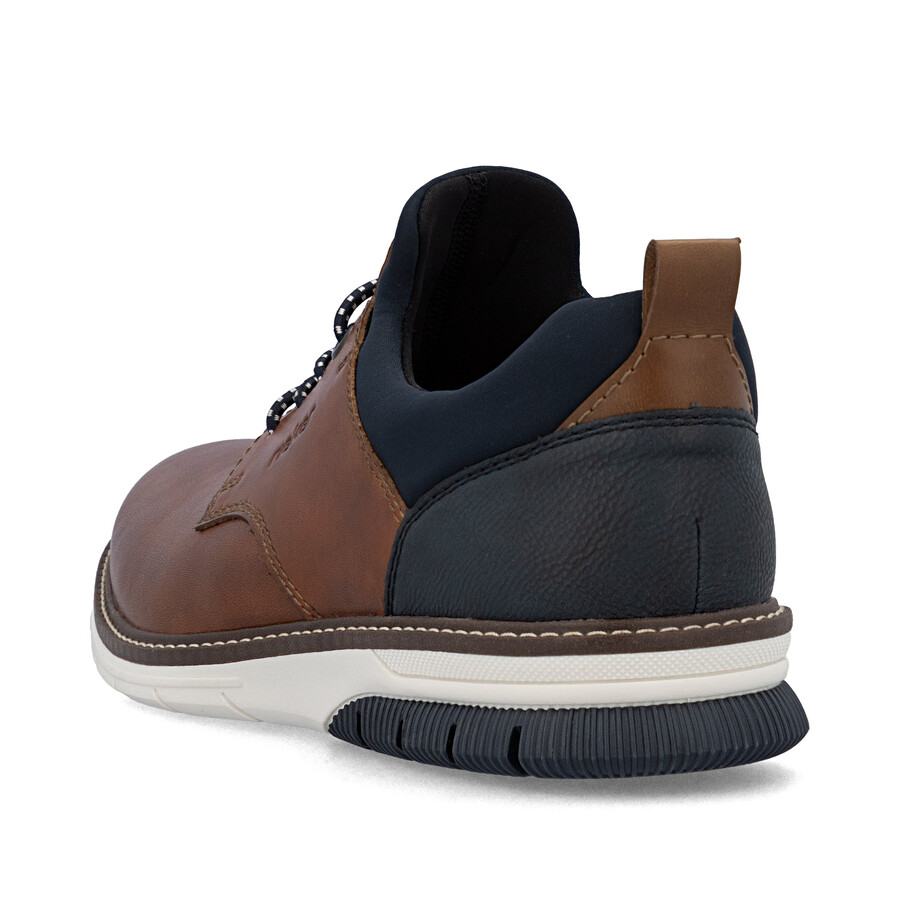 zapatos marrones con elástico para hombre rieker 14454-22