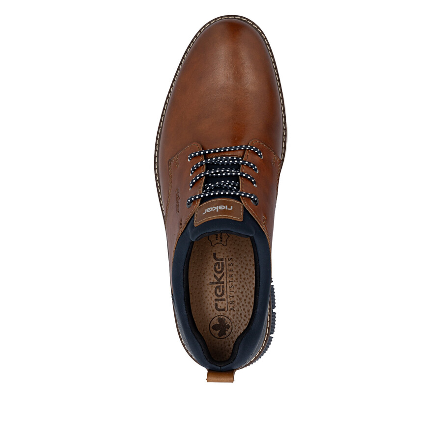zapatos marrones con elástico para hombre rieker 14454-22