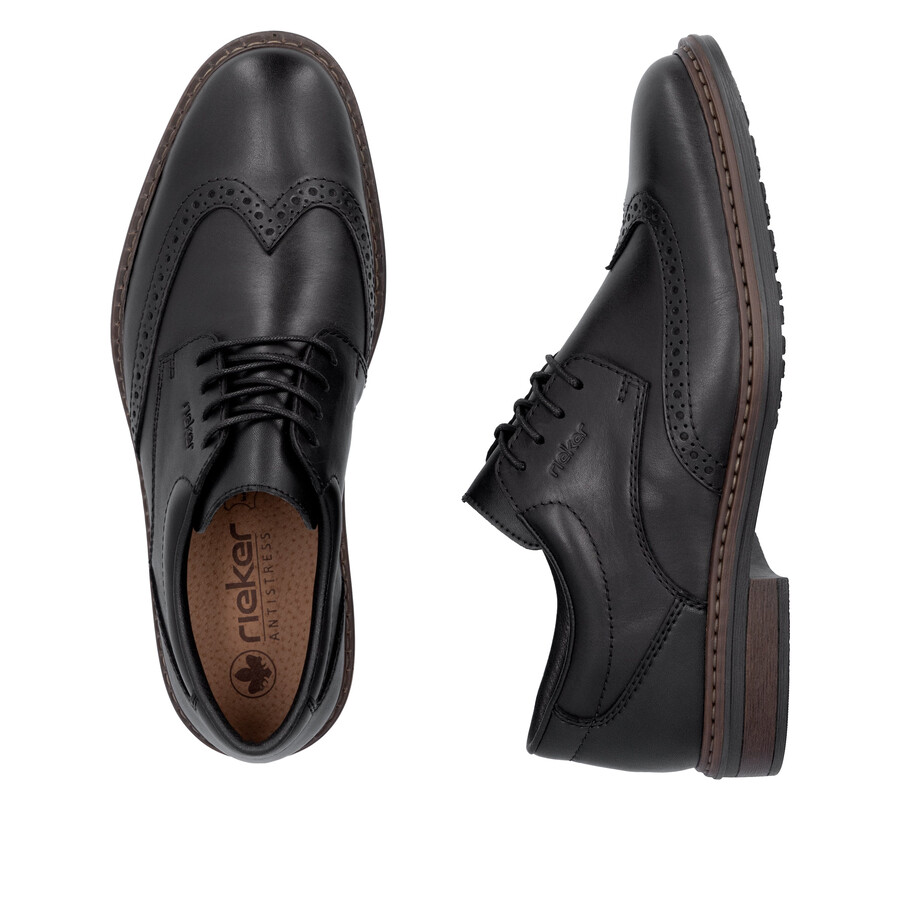 zapatos negros con elástico para hombre rieker 17620-00