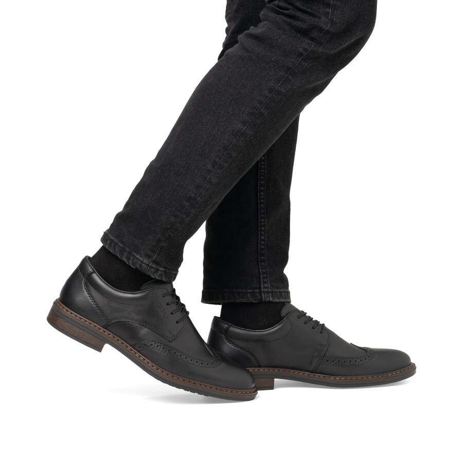 zapatos negros con elástico para hombre rieker 17620-00
