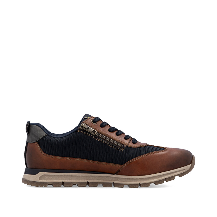 zapatos marrones con cremallera para hombre rieker b0507-24