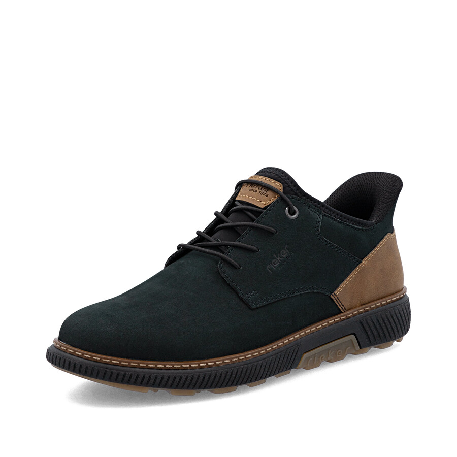 zapatos elásticos azules para hombre rieker b3357-15