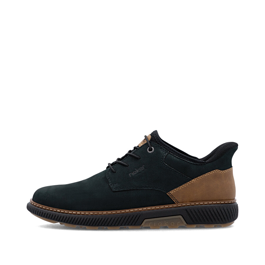 zapatos elásticos azules para hombre rieker b3357-15