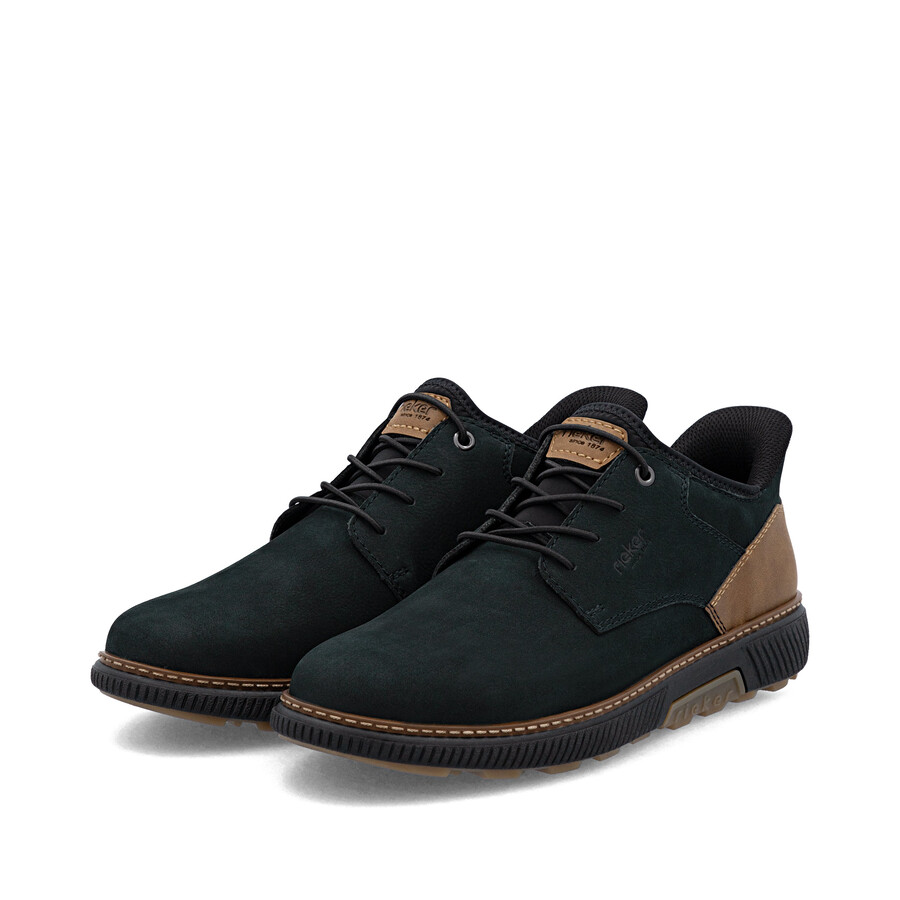 zapatos elásticos azules para hombre rieker b3357-15