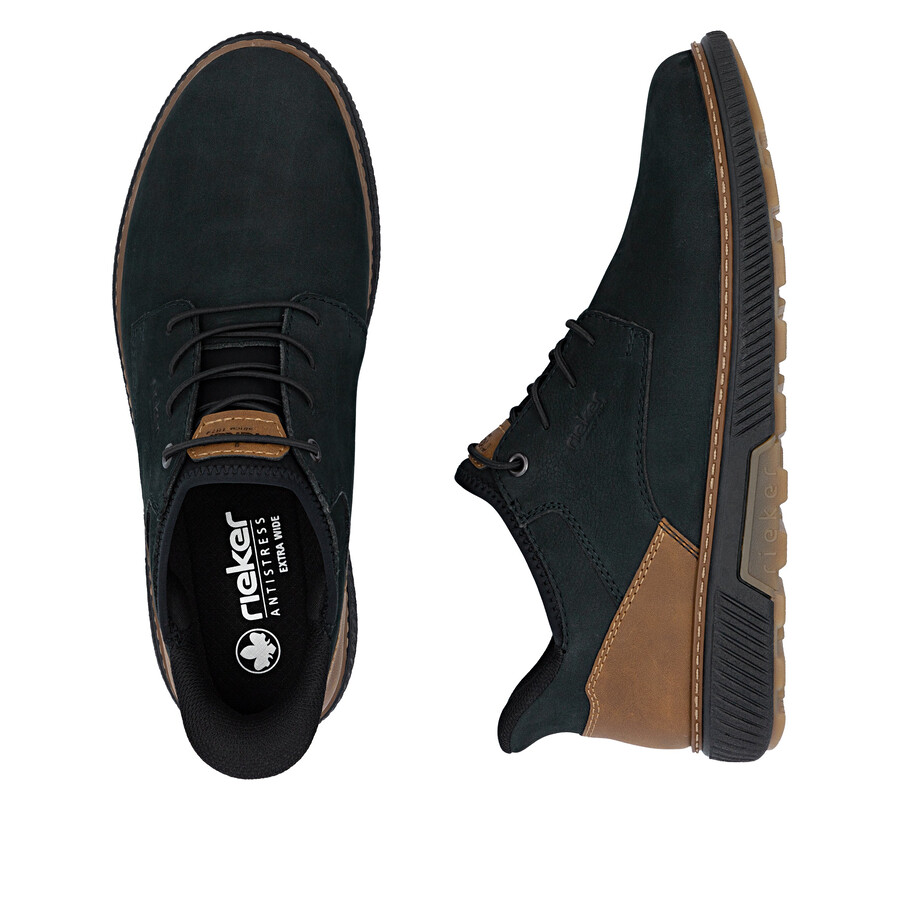 zapatos elásticos azules para hombre rieker b3357-15