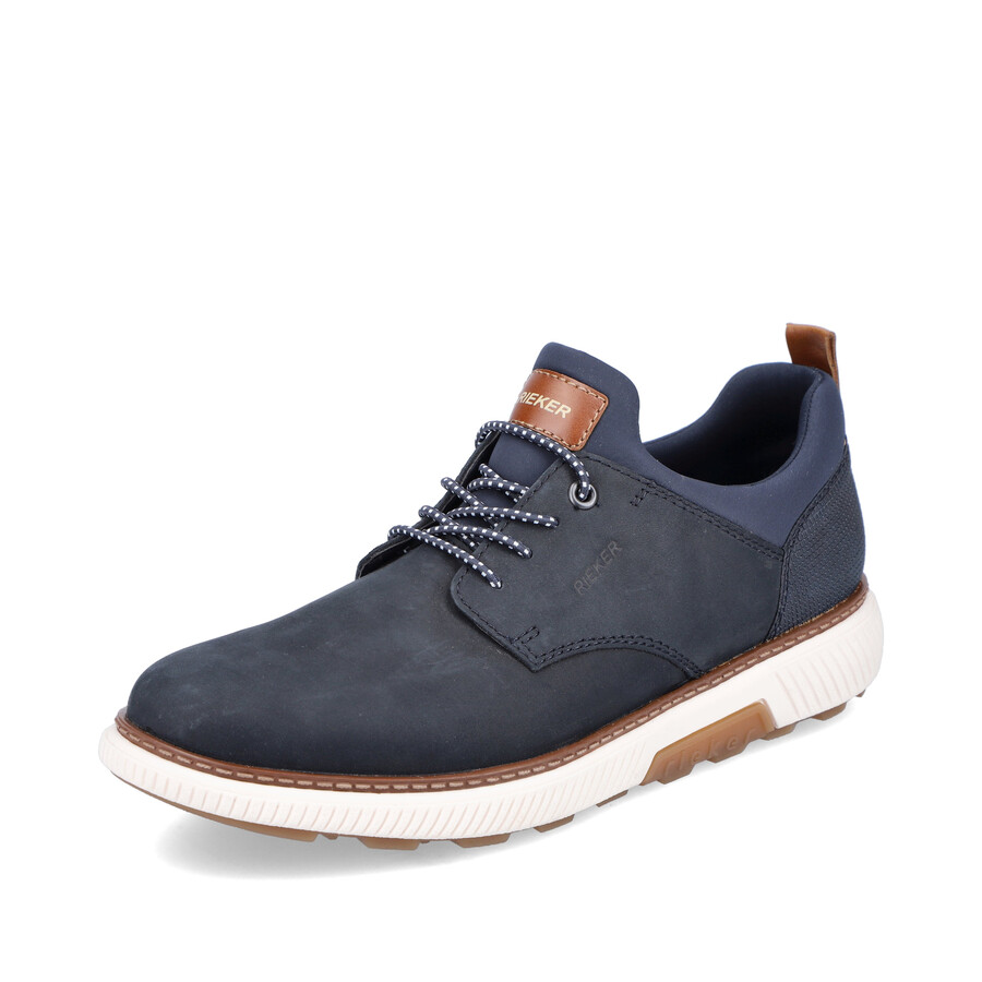 zapatos elásticos azules para hombre rieker b3360-14