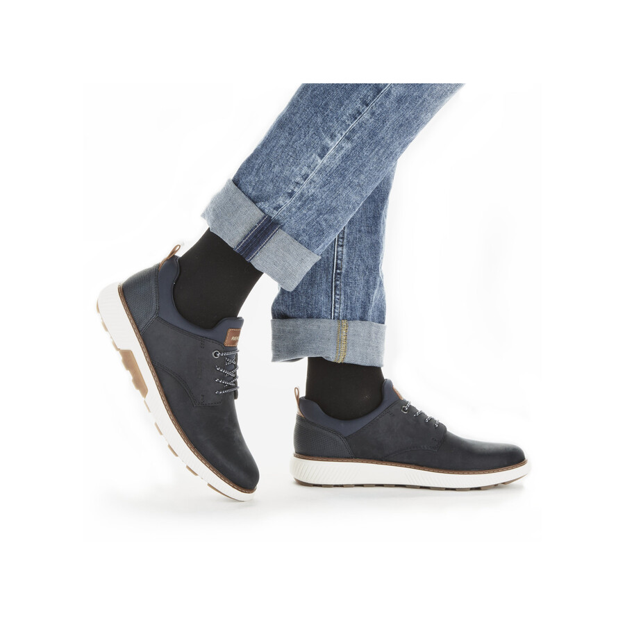 zapatos elásticos azules para hombre rieker b3360-14