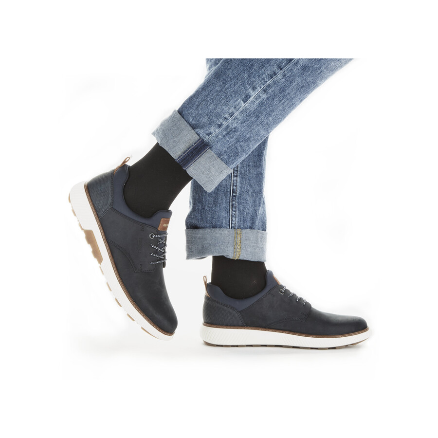 zapatos elásticos azules para hombre rieker b3360-14