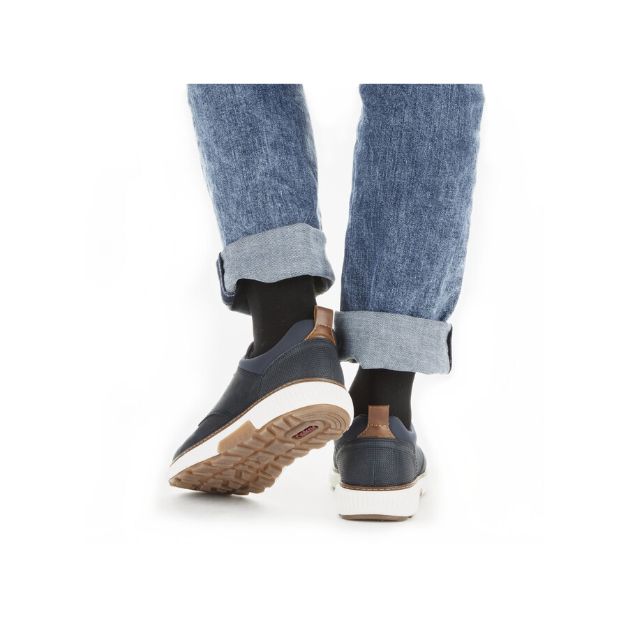 zapatos elásticos azules para hombre rieker b3360-14