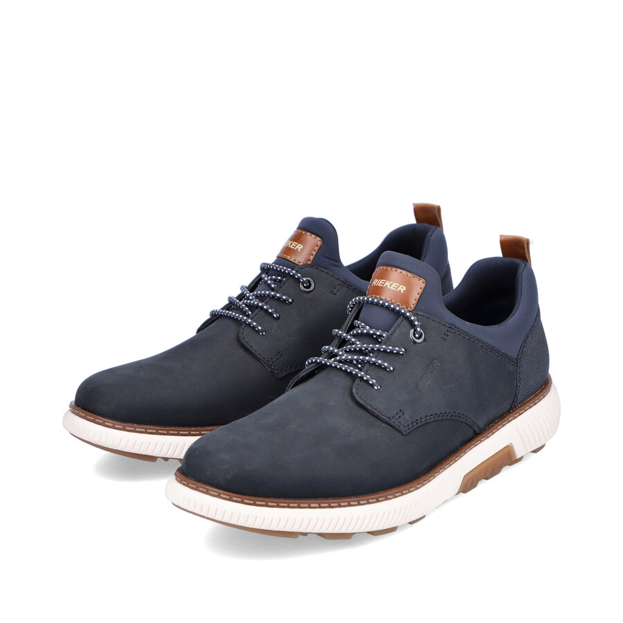 zapatos elásticos azules para hombre rieker b3360-14