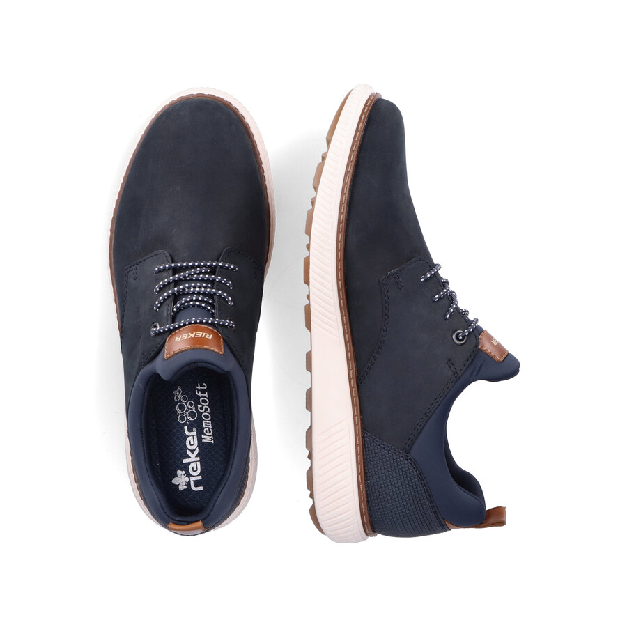 zapatos elásticos azules para hombre rieker b3360-14