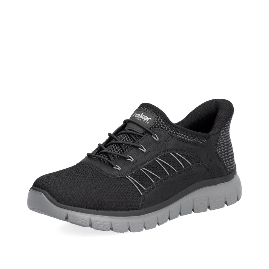 zapatos negros con elástico para hombre rieker b6656-00
