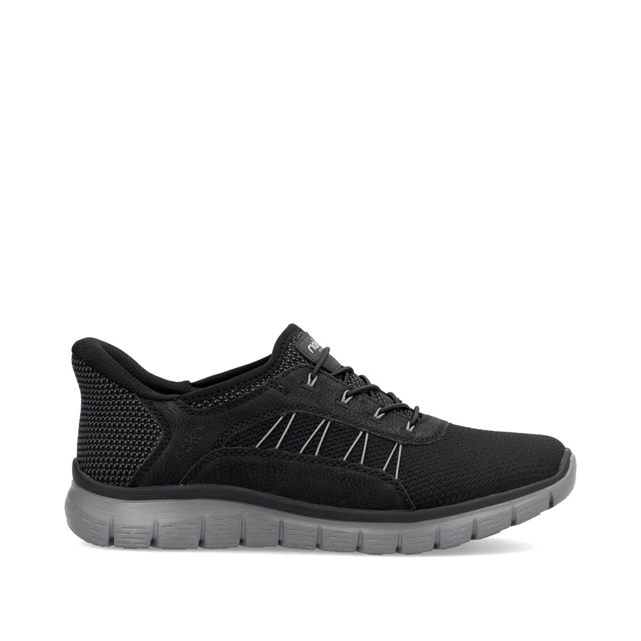 zapatos negros con elástico para hombre rieker b6656-00
