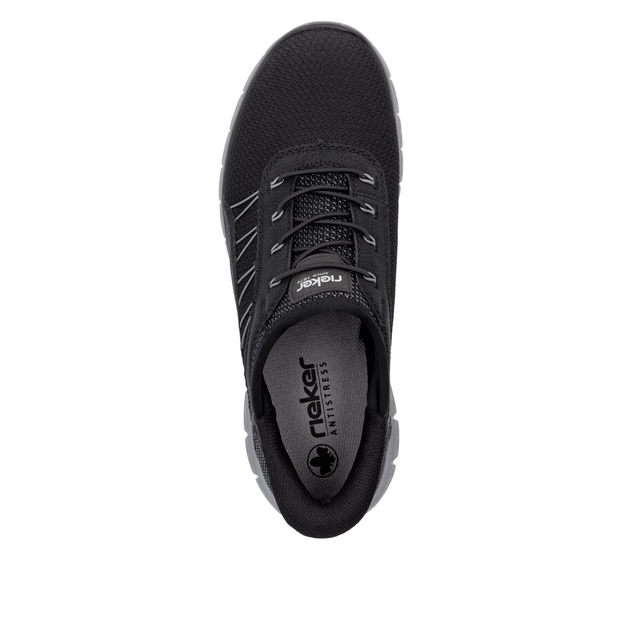 zapatos negros con elástico para hombre rieker b6656-00