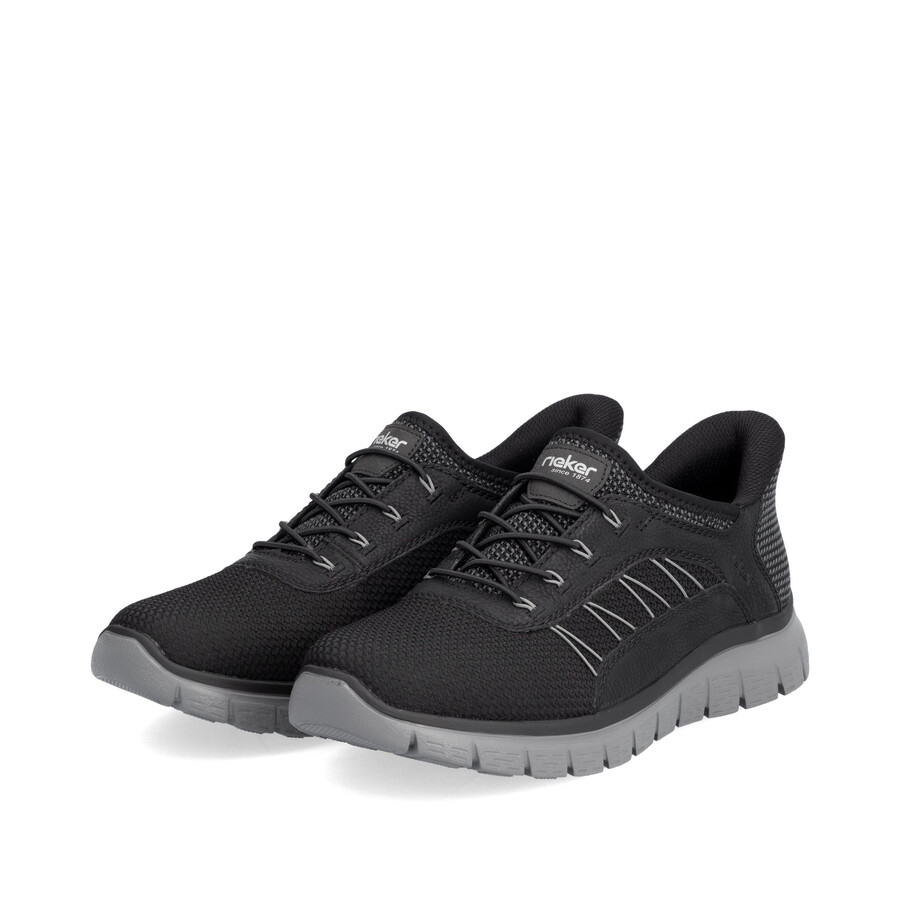 zapatos negros con elástico para hombre rieker b6656-00