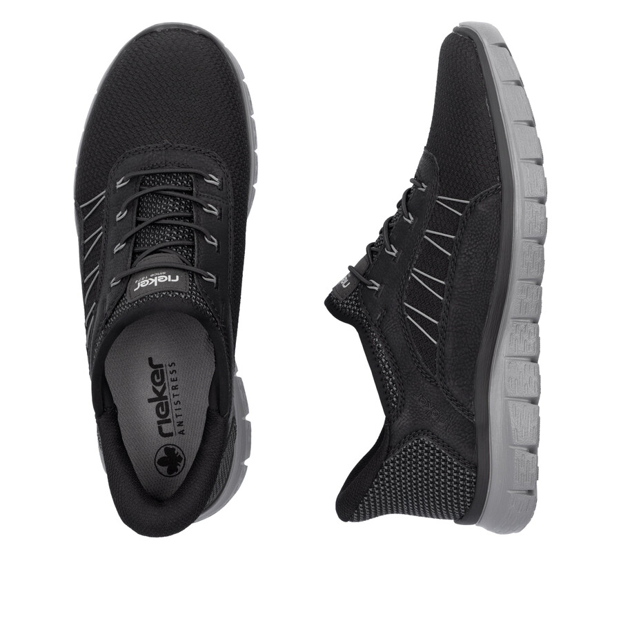 zapatos negros con elástico para hombre rieker b6656-00