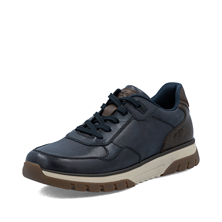 zapatos azules con cremallera para hombre rieker b9301-14