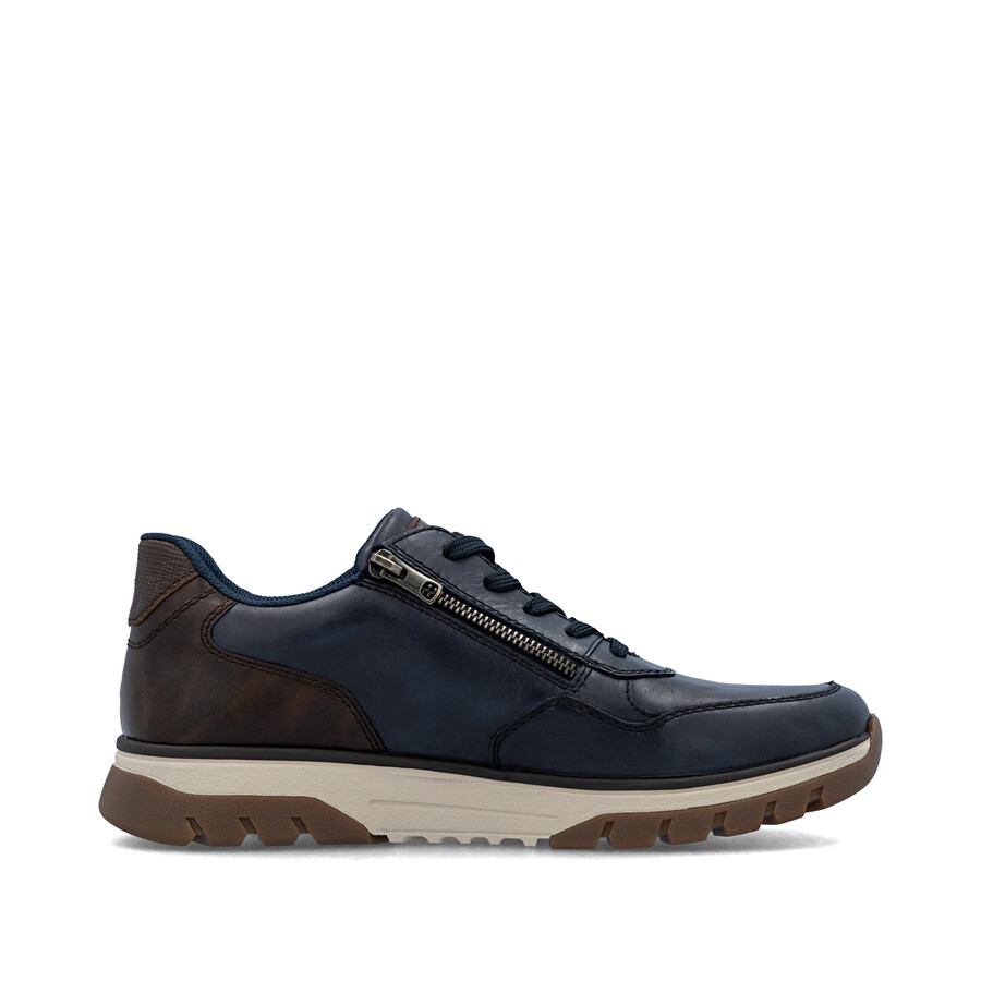 zapatos azules con cremallera para hombre rieker b9301-14