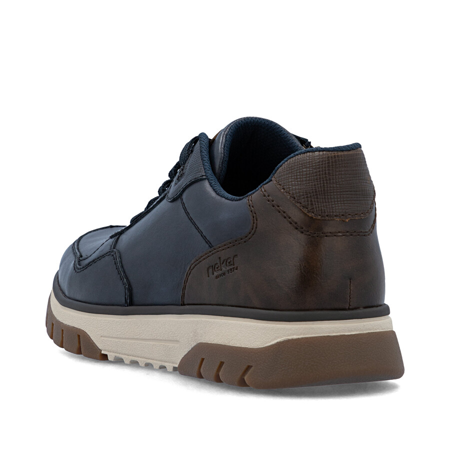 zapatos azules con cremallera para hombre rieker b9301-14