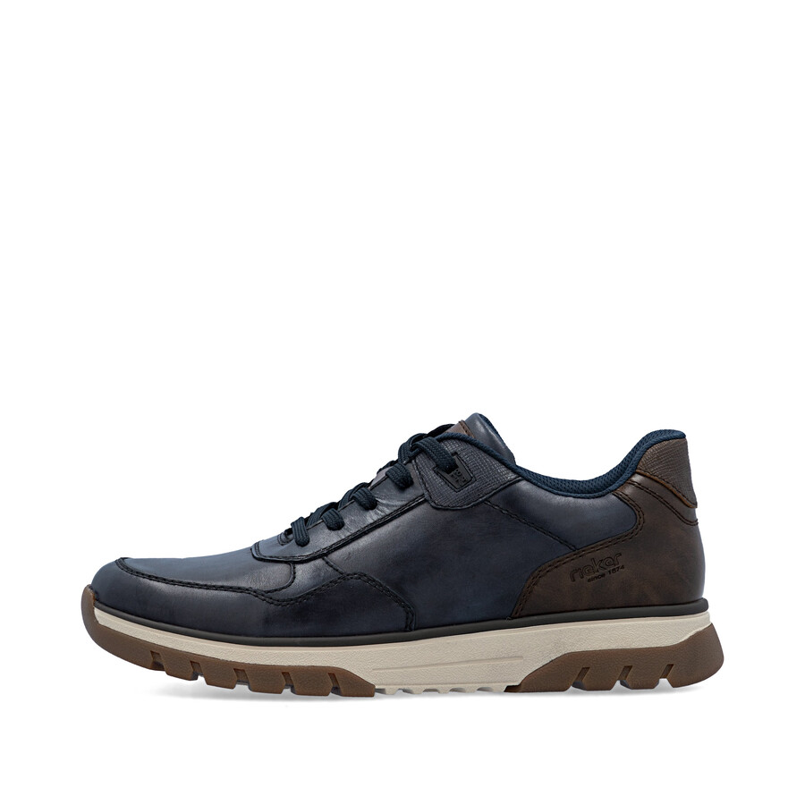 zapatos azules con cremallera para hombre rieker b9301-14