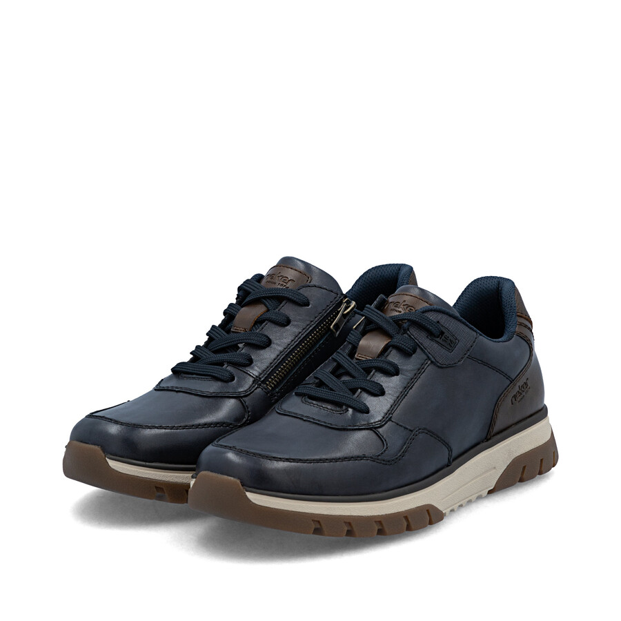zapatos azules con cremallera para hombre rieker b9301-14