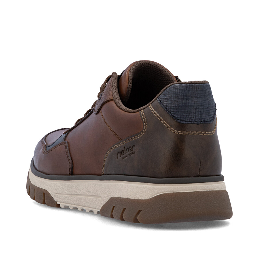 zapatos marrones con cremallera para hombre rieker b9301-25