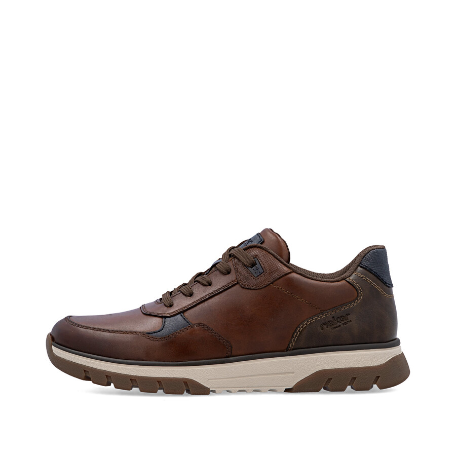 zapatos marrones con cremallera para hombre rieker b9301-25