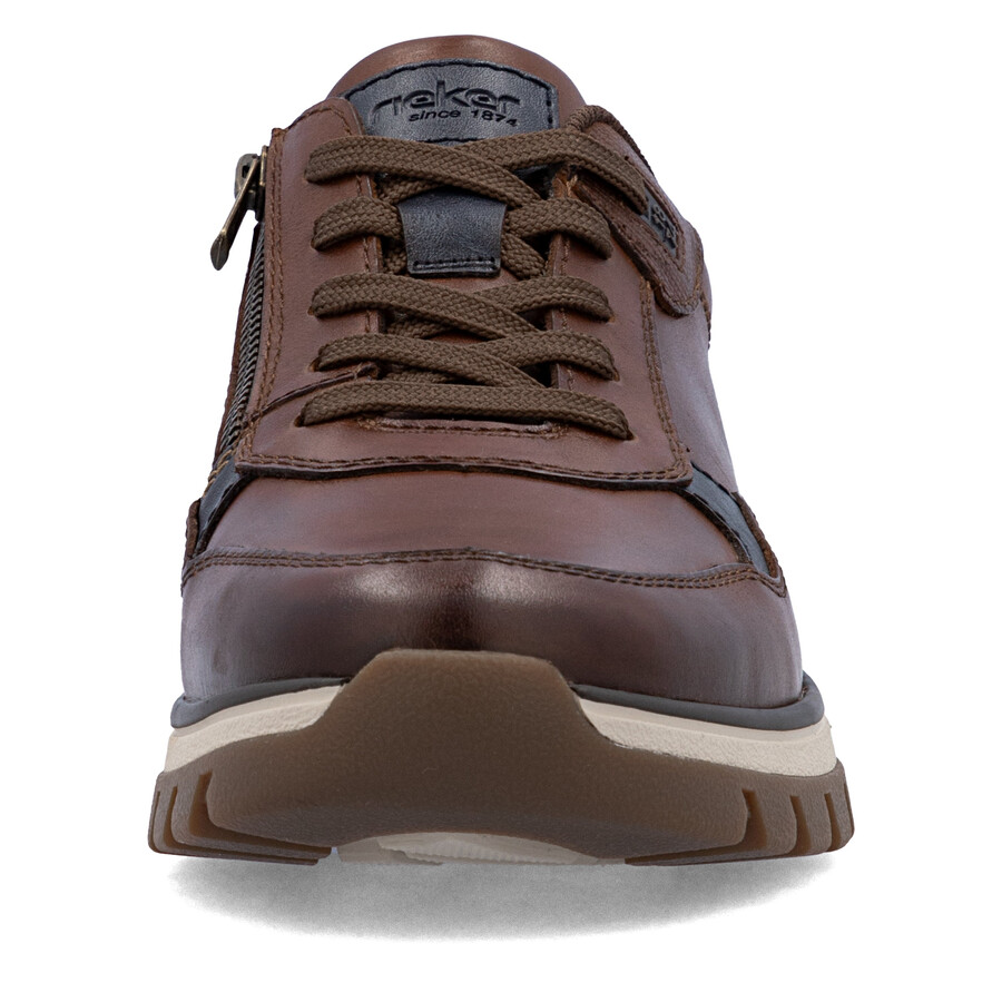 zapatos marrones con cremallera para hombre rieker b9301-25