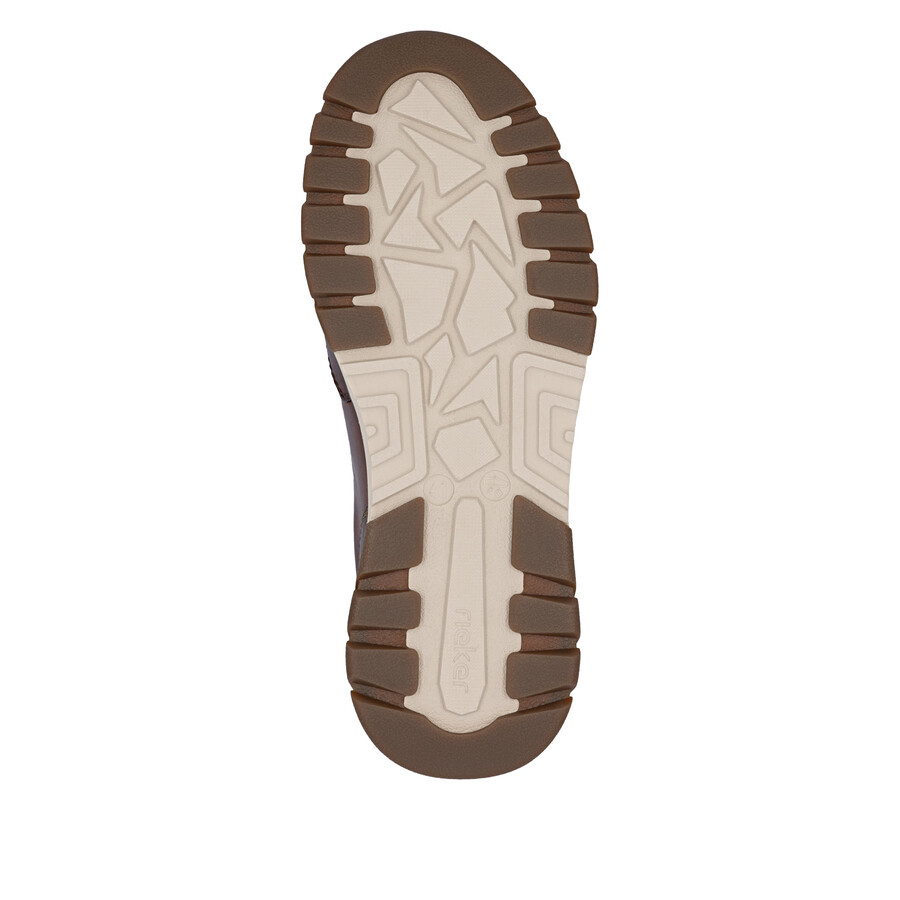 zapatos marrones con cremallera para hombre rieker b9301-25