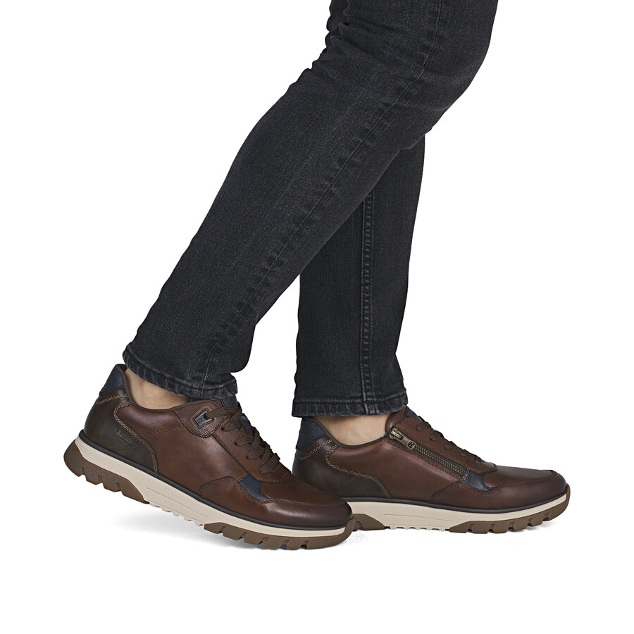 zapatos marrones con cremallera para hombre rieker b9301-25
