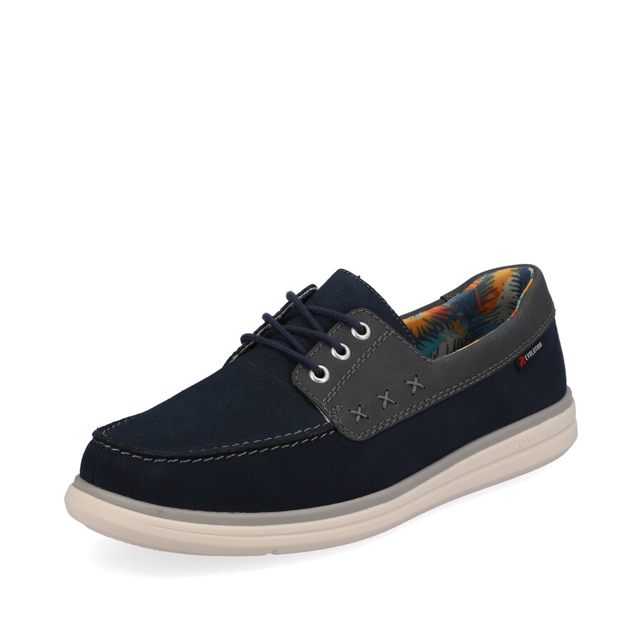zapatos azules con cordones para hombre rieker sport u0601-14