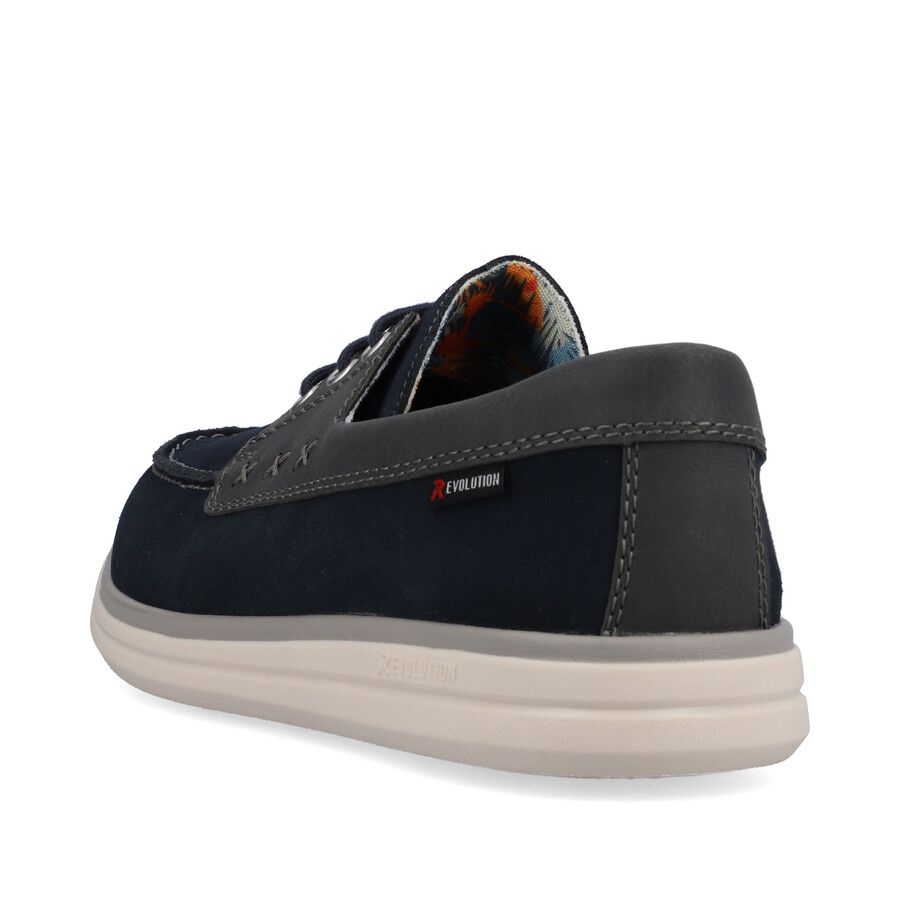 zapatos azules con cordones para hombre rieker sport u0601-14