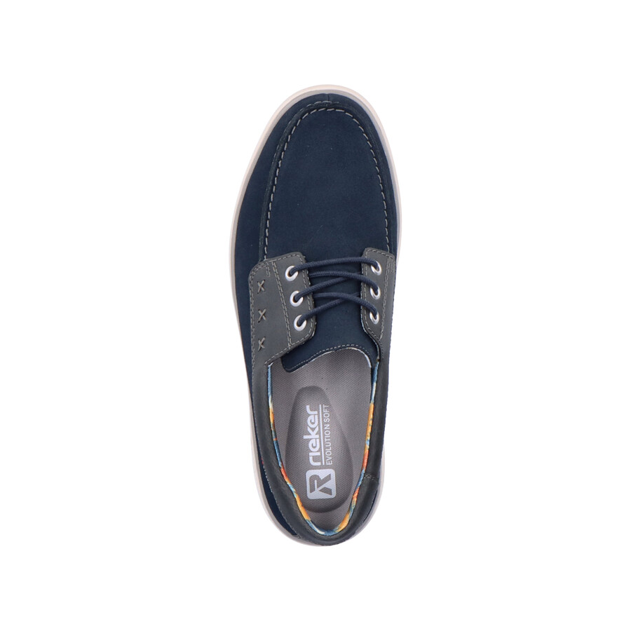 zapatos azules con cordones para hombre rieker sport u0601-14