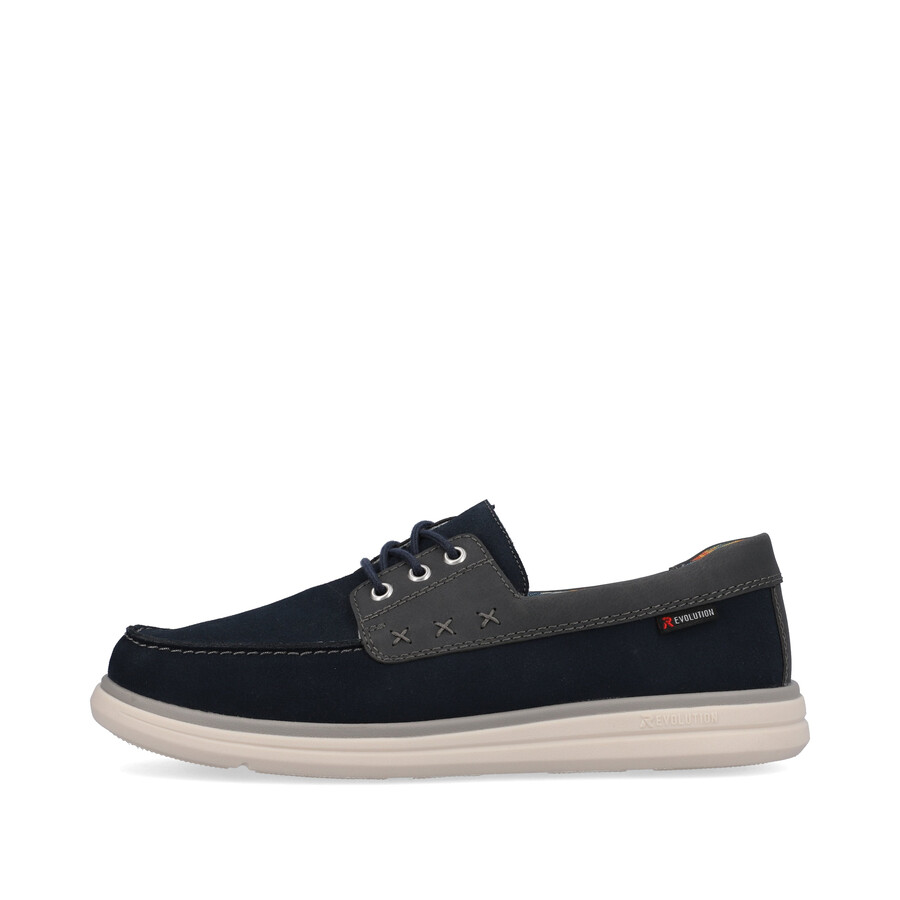 zapatos azules con cordones para hombre rieker sport u0601-14