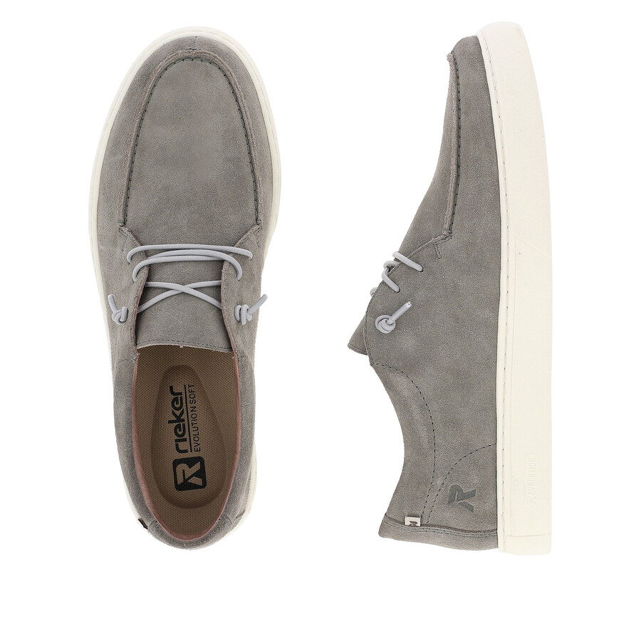 zapatos grises con cordones para hombre rieker sport u0702-42