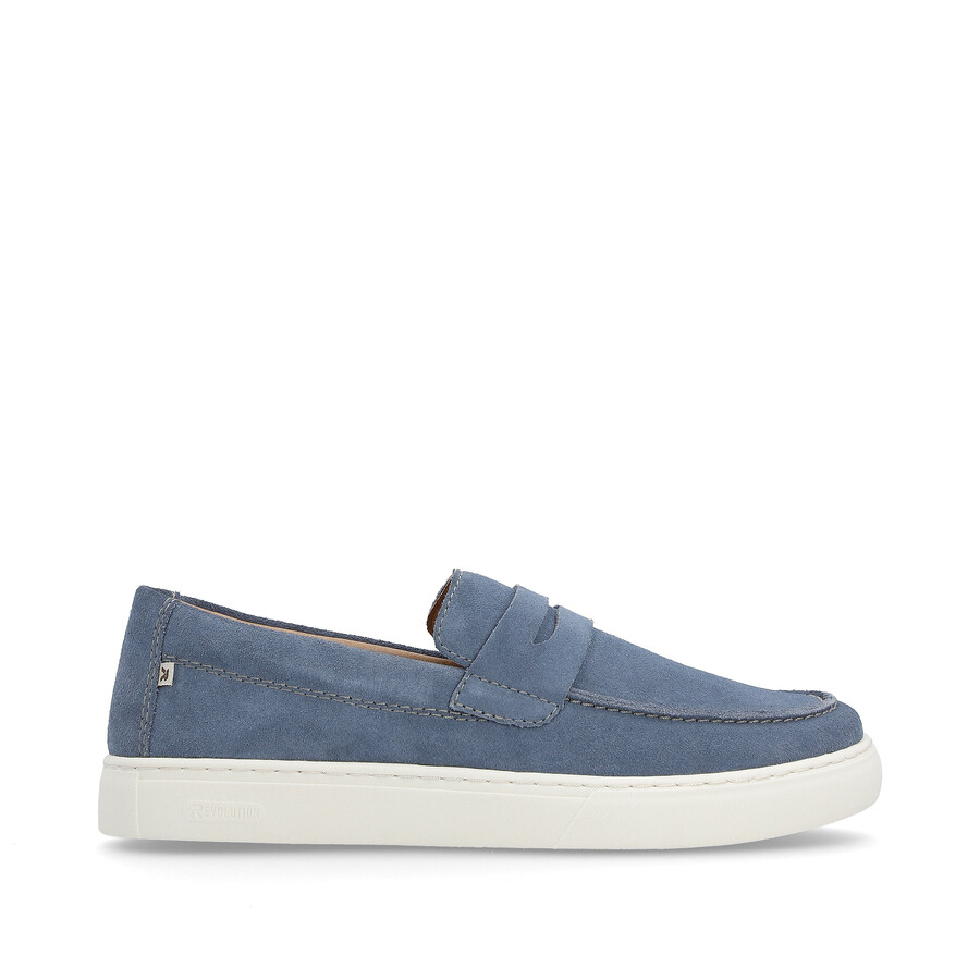 zapatos azules sin cordones para hombre rieker sport u0703-14