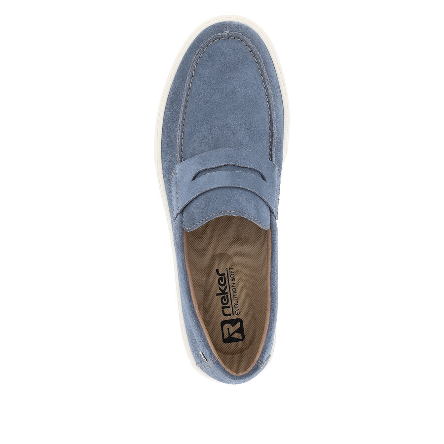 zapatos azules sin cordones para hombre rieker sport u0703-14