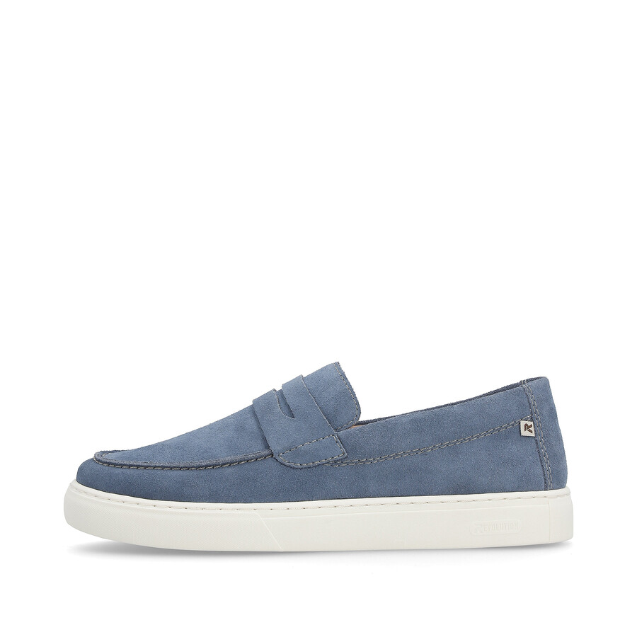 zapatos azules sin cordones para hombre rieker sport u0703-14