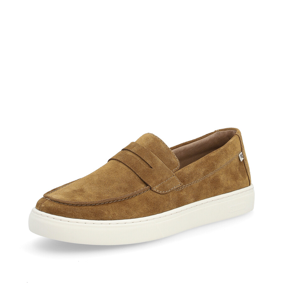 zapatos marrones sin cordones para hombre rieker sport u0703-22