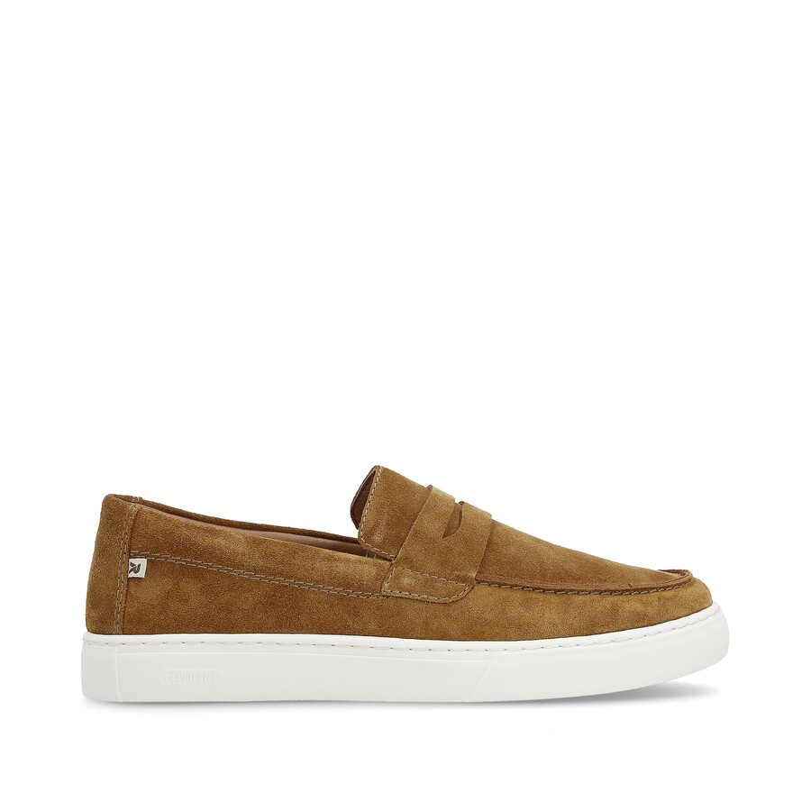 zapatos marrones sin cordones para hombre rieker sport u0703-22