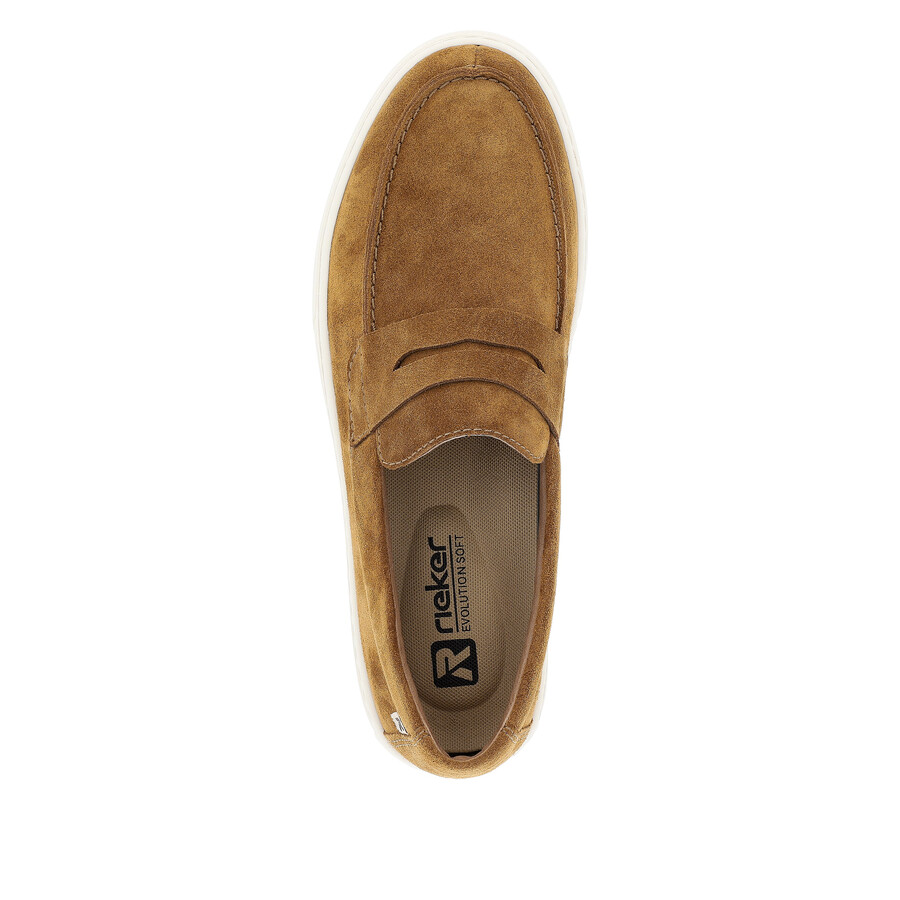 zapatos marrones sin cordones para hombre rieker sport u0703-22