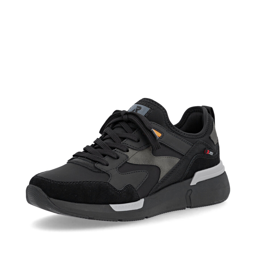 zapatos negros con elástico para hombre rieker sport u1403-01
