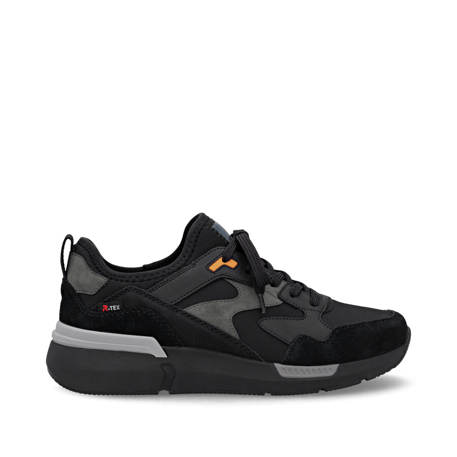 zapatos negros con elástico para hombre rieker sport u1403-01