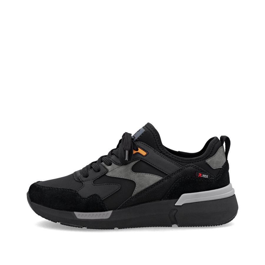 zapatos negros con elástico para hombre rieker sport u1403-01