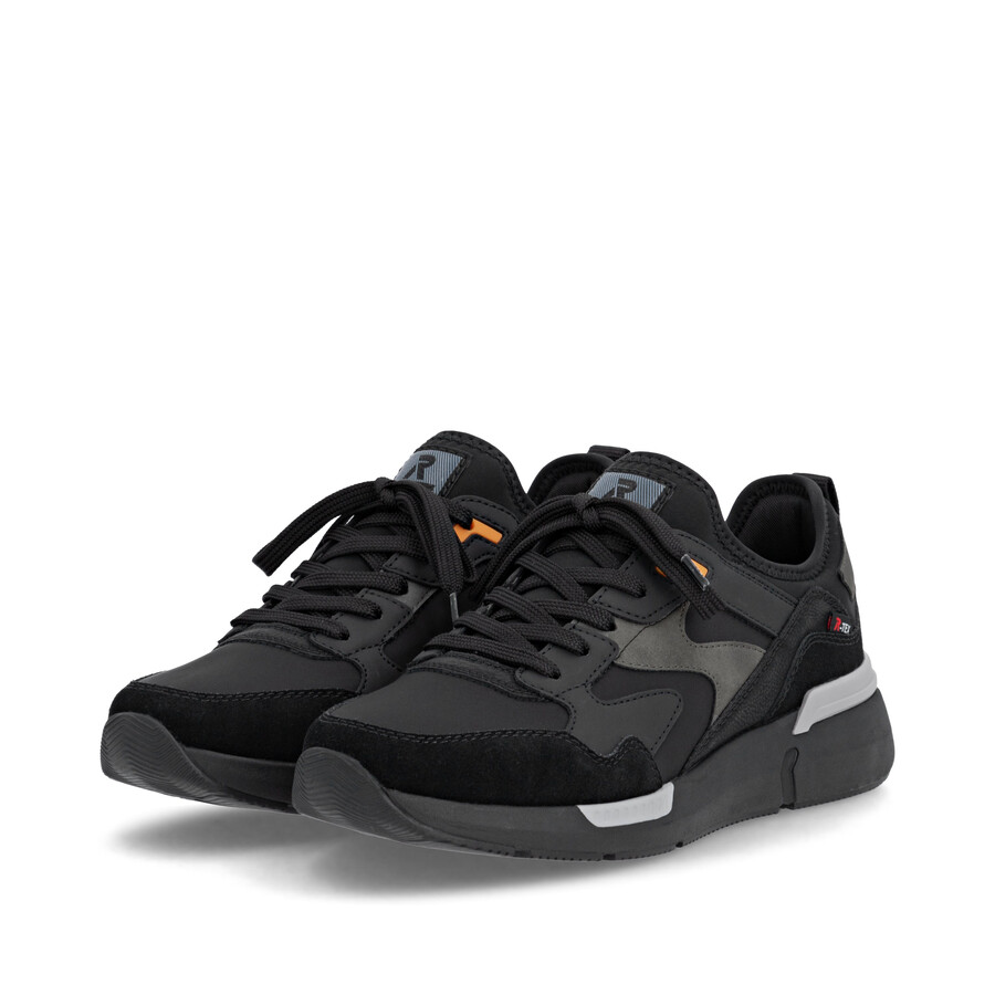 zapatos negros con elástico para hombre rieker sport u1403-01