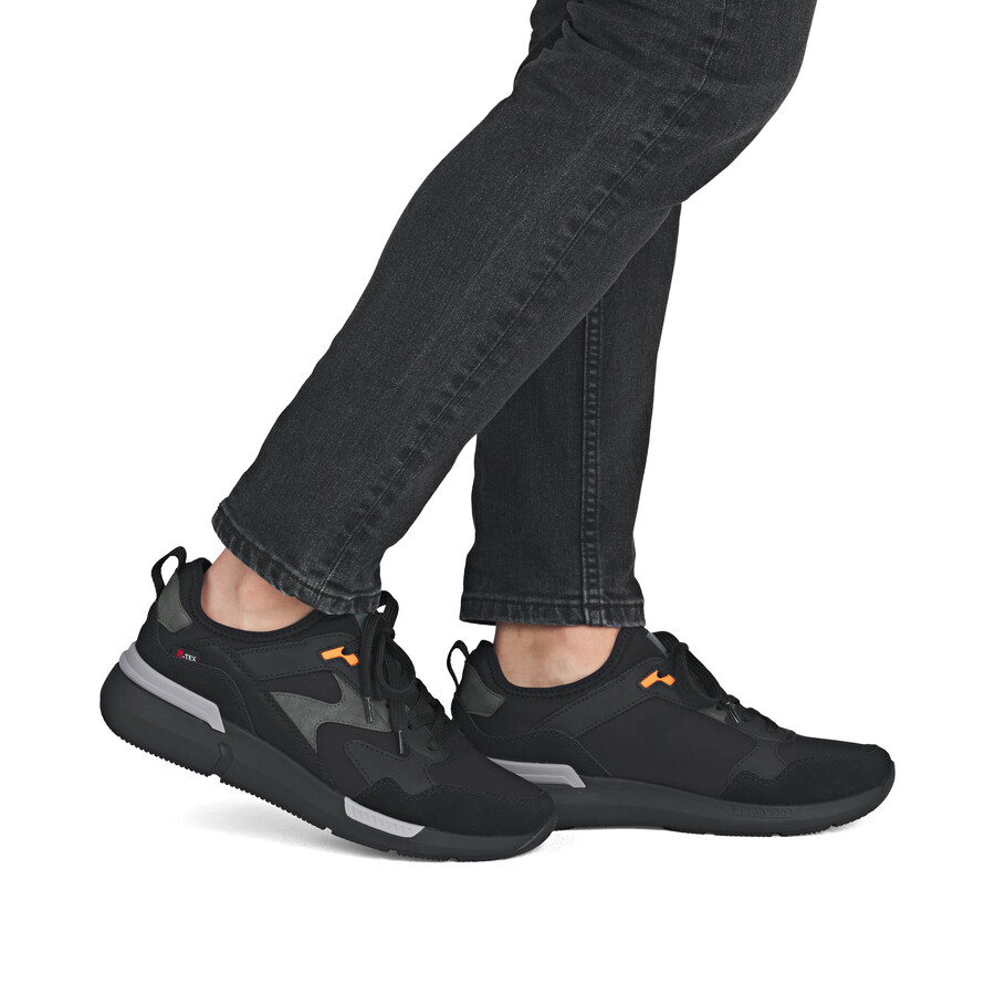 zapatos negros con elástico para hombre rieker sport u1403-01